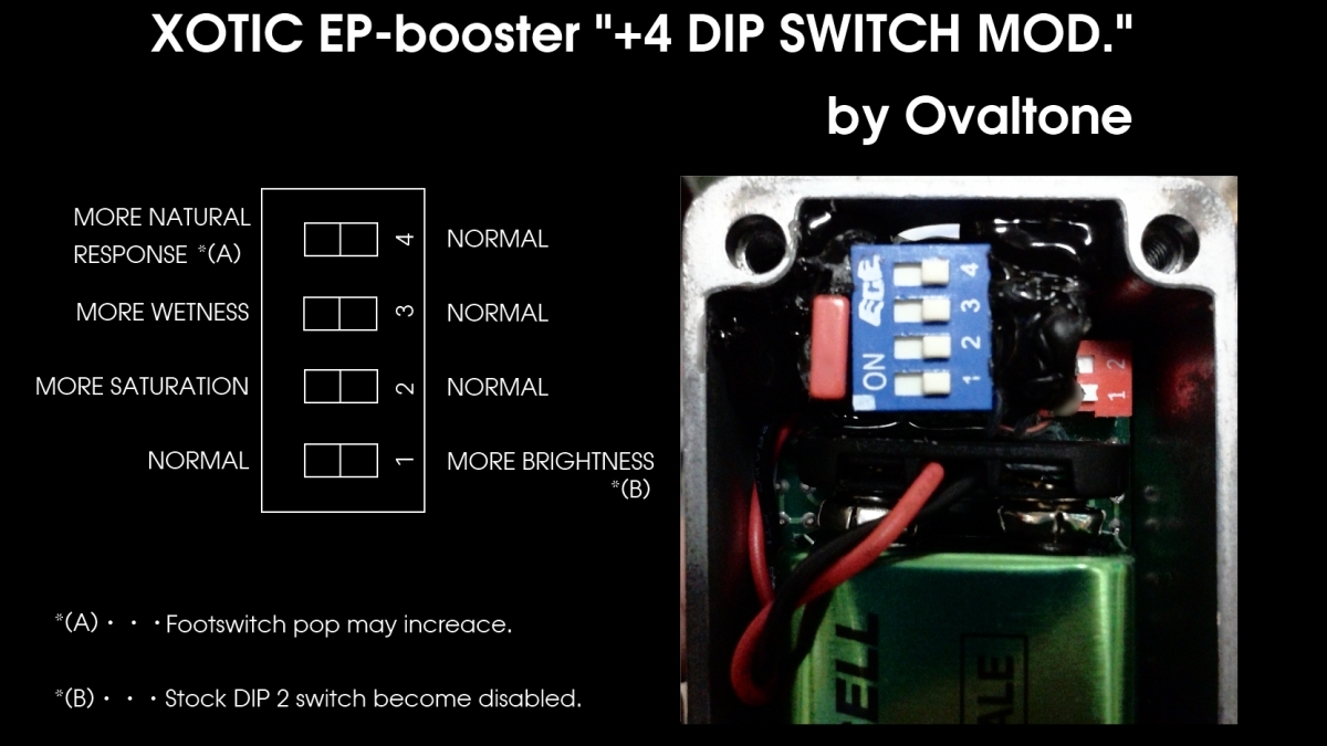 XOTIC EP-Booster Modify - Ovaltone -handmade effect pedals-
